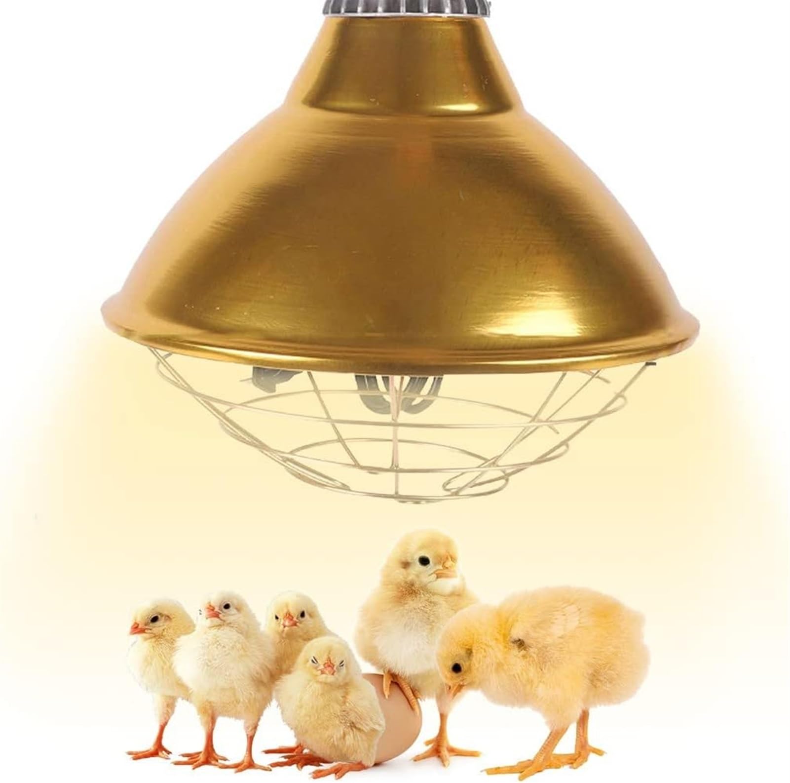 Lámpara de calefacción de cultivo for pollo, calefacción de cultivo de granja de cerdos, temperatura ajustable, luces de calefacción Pantalla de aleación de aluminio de invierno+bombilla de calor infr
