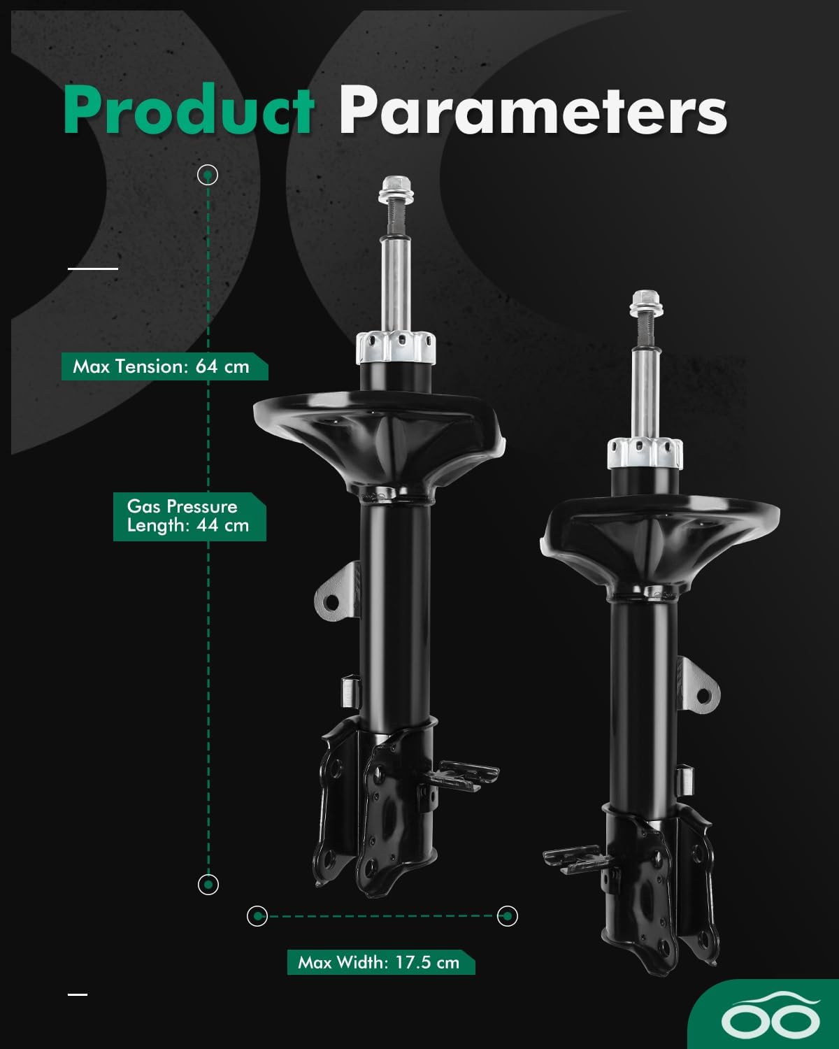 SCITOO Rear Shocks Set of 2 for Spectra, Shocks Absorbers and Struts Fits 2004 2005 2006 2007 for Kia Spectra,2005 2006 2007 for Kia Spectra5 Amortiguadores