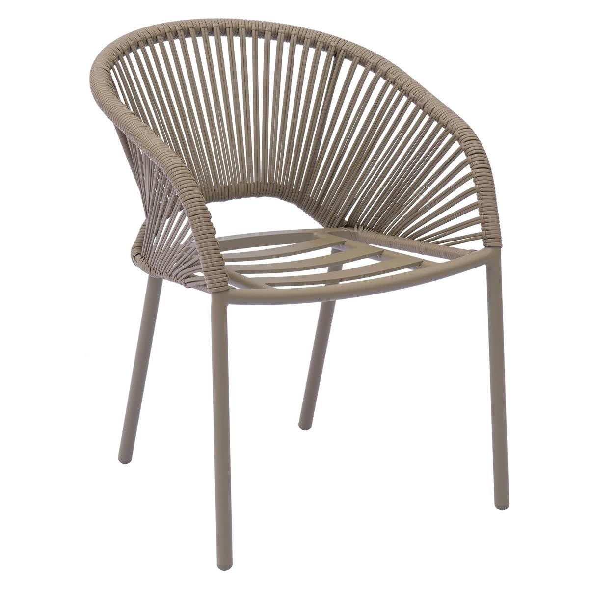 Hespéride - Fauteuil de Jardin oryon empilable café
