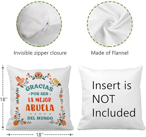 Miniatura 4 de OFlich Abuela Gifts - Fundas de almohada de 18 x 18 pulgadas, regalos para la mejor abuela, regalos de Abuela, regalos de abuela de nietos, regalos