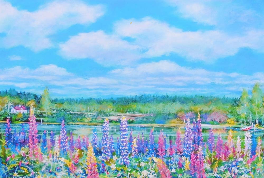 Amazon.co.jp: 石井清 「ルピナスの咲く湖畔(大)・G」 フィンランド