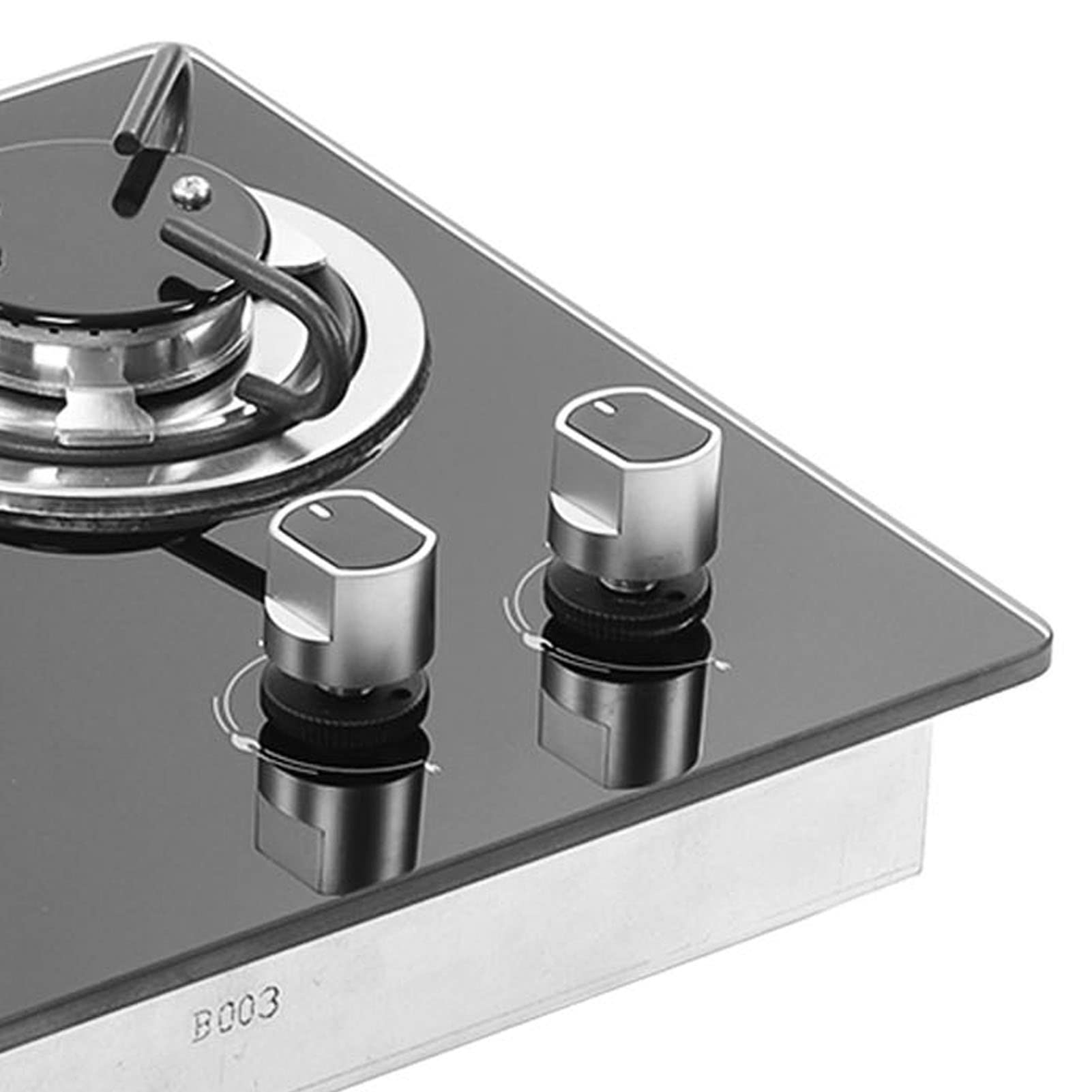 Estufa para Caravana, Estufa de Gas para Caravana, 2 Quemadores, Panel de Vidrio Templado de Potencia de 1,8 KW, Tapa de Cocina de Gas Fácil de Limpiar para Barco, Caravana,