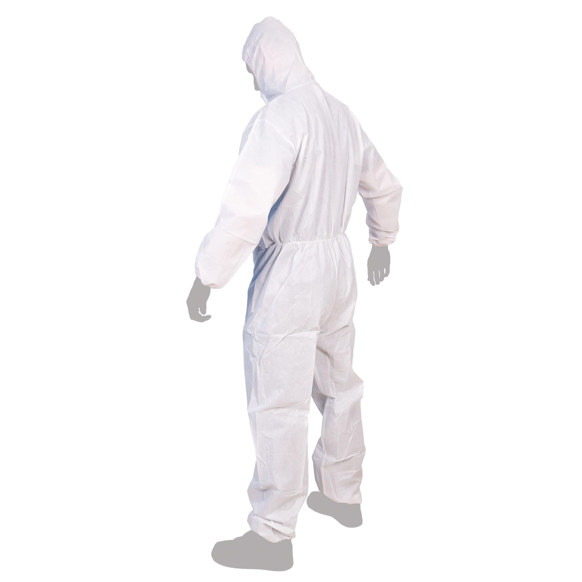 Cofan Buzo de Protección Desechable con Capucha Tipo 5/6 Cat III, Antiestático, Mono de Seguridad para Químicos, Pintura y Construcción, Tallas Desde la M a XXL