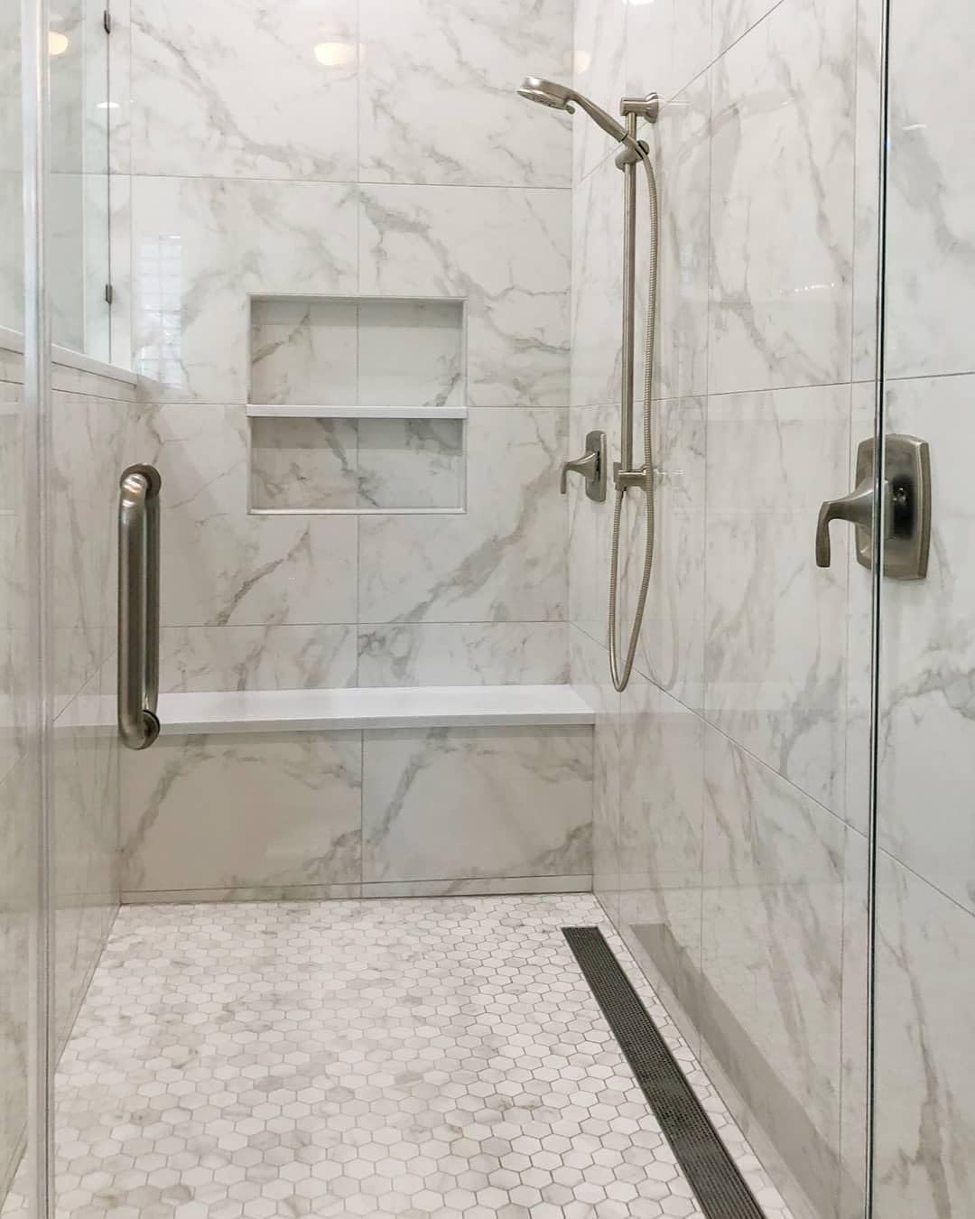 8 inch Shower Door Handle Back to Back Frameless Shower Doors Pull Handle Stainless Steel for 1/4" to 1/2" Thickness Glass - Brushed Nickel