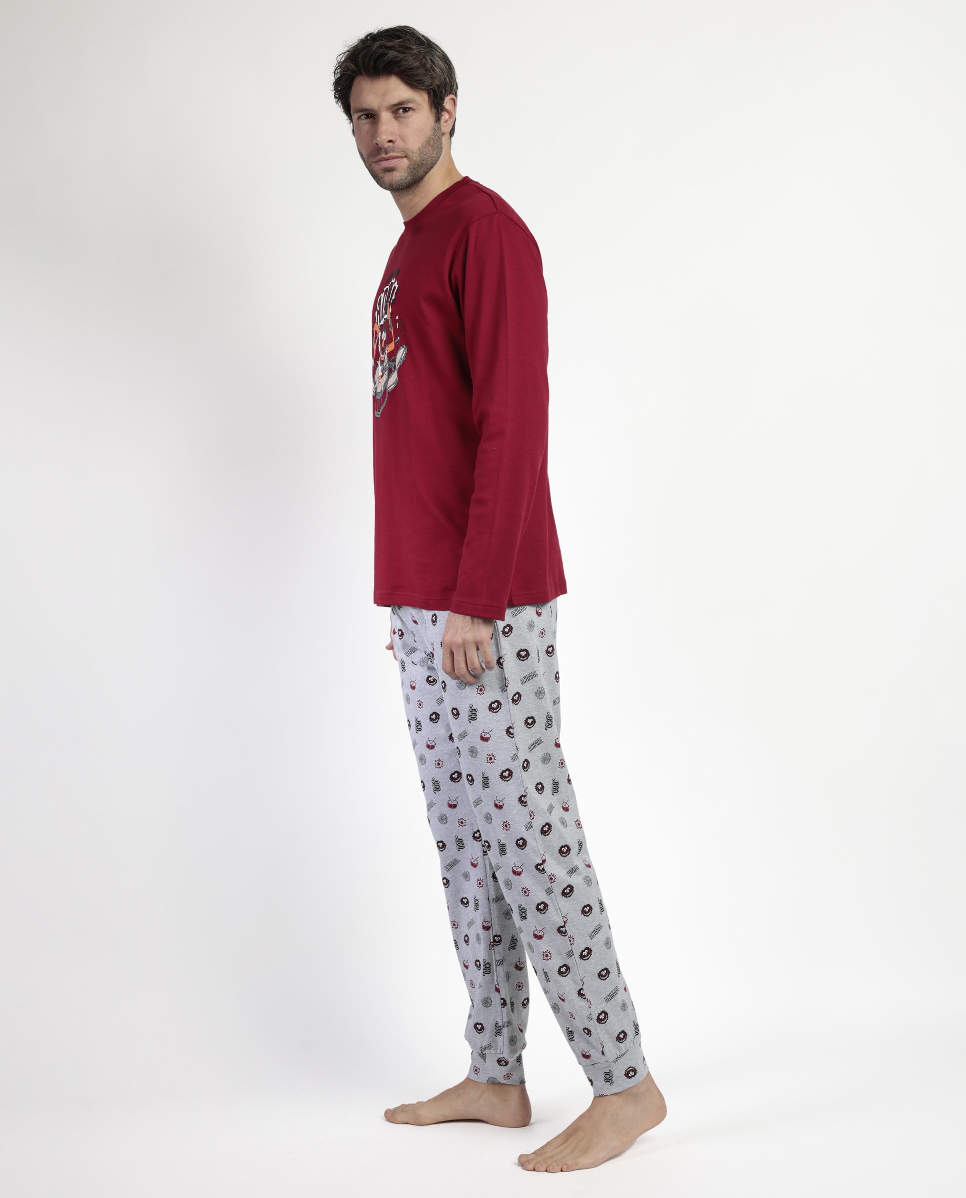 Disney Muppets Pijama Manga Larga Animal Drumer para Hombre
