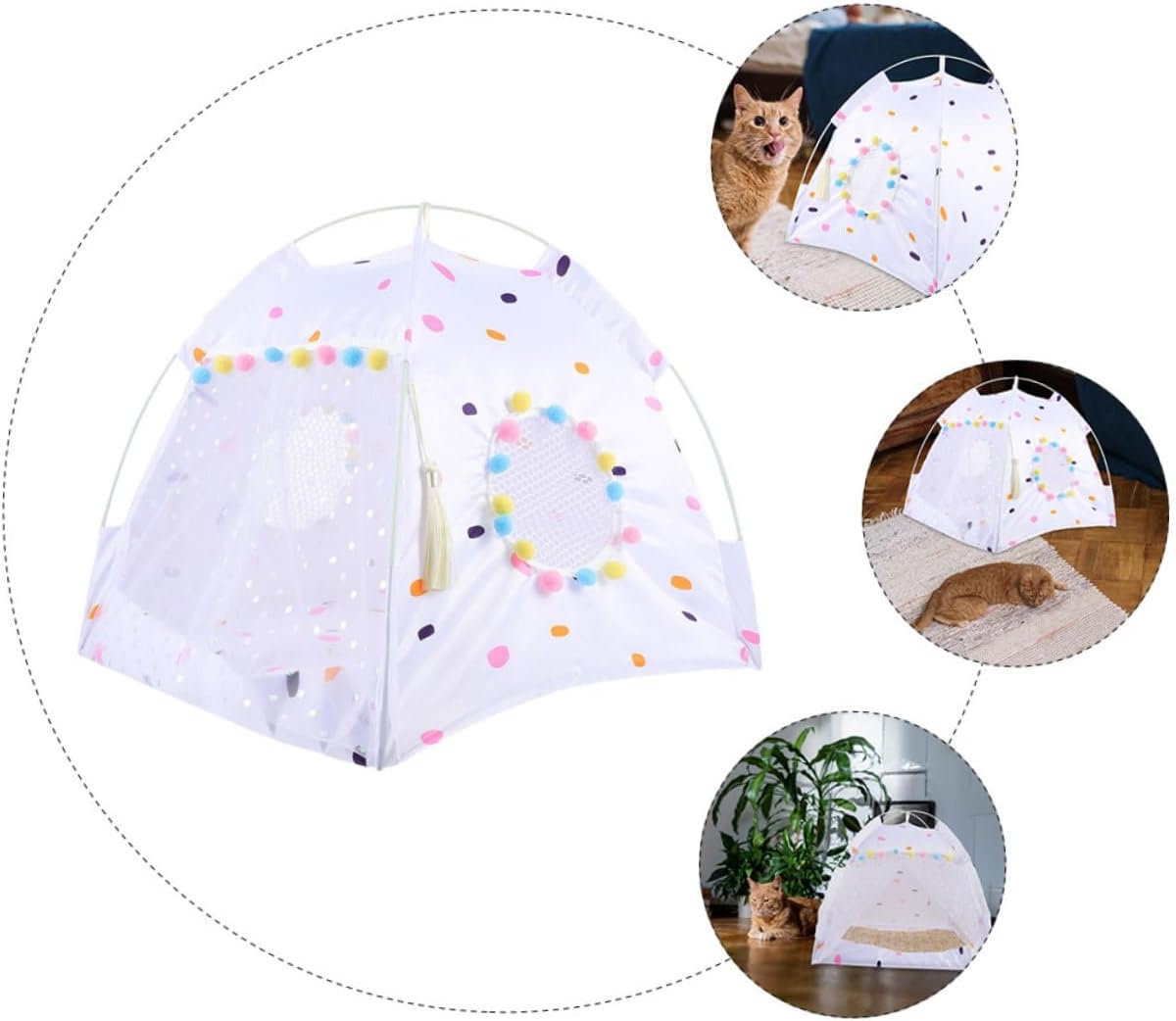 Pet Tent Bed for Cats and Dogs Breathable Dog Summer Tent Comfortable Folding Pet House for Indoor and Outdoor Use Easy Patio and Garden