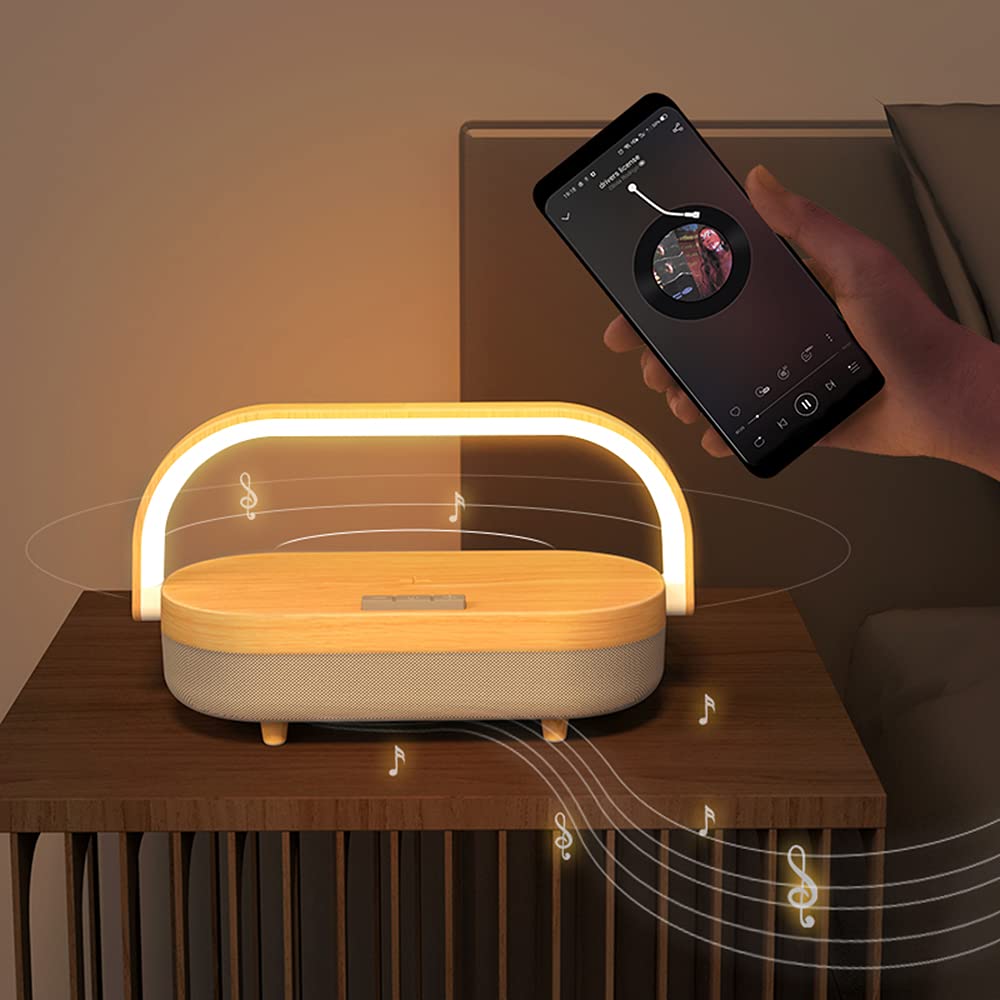 Night Lamp Portable Bluetooth Speaker Lamp Touch Sensor Wireless Charger Speaker Beside Lamp