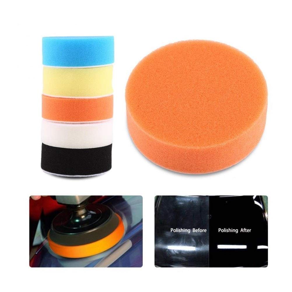 Kit Tampons Polissage Voiture 4-7 Pouces - Éponges + Laine + Adaptateurs M10/M14