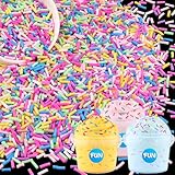 110g TINKRSTUFF Slime Mix Ins Non-edible Macaroon Polymer Clay Slime Add Ins|Fake Sprinkles for Crafting, Nail Art Design, Lip Gloss, Cellphone Decorations Fake Candy Sprinkle Accessories for DIY