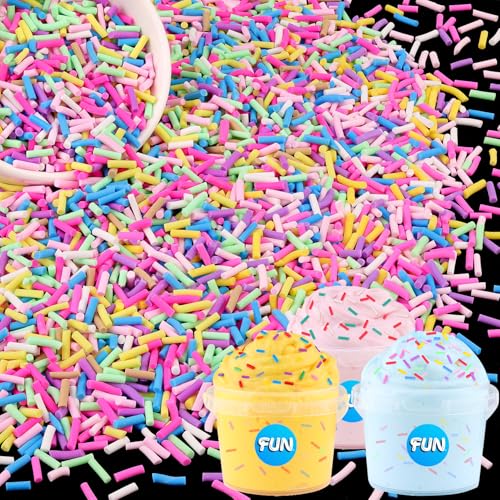 110g TINKRSTUFF Slime Mix Ins Non-edible Macaroon Polymer Clay Slime Add Ins|Fake Sprinkles for Crafting, Nail Art Design, Lip Gloss, Cellphone Decorations Fake Candy Sprinkle Accessories for DIY