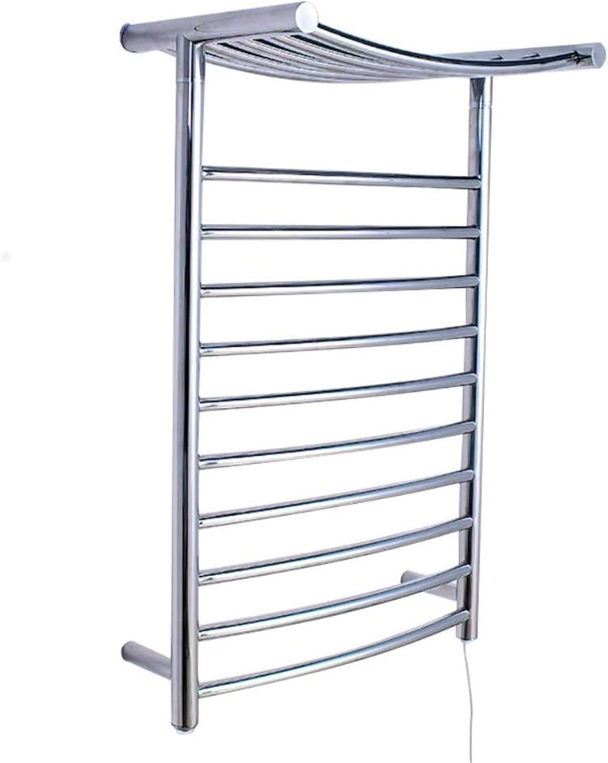 Wall Mounted Electric Towel Warmer,Electric Heated Laundry Drying Rack with Storage Shelf, Stainless Steel Suitable for Bathroom,Bath Towel Dryer, Plugin