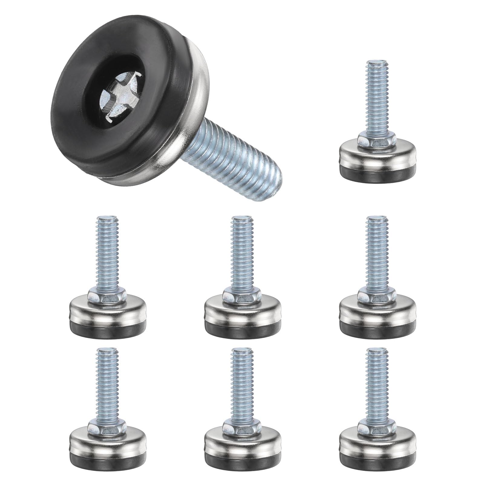 Niveladores de patas de muebles de 5/16"-18 hilos, kit de 8 piezas de 25,4 x 26 mm ajustables