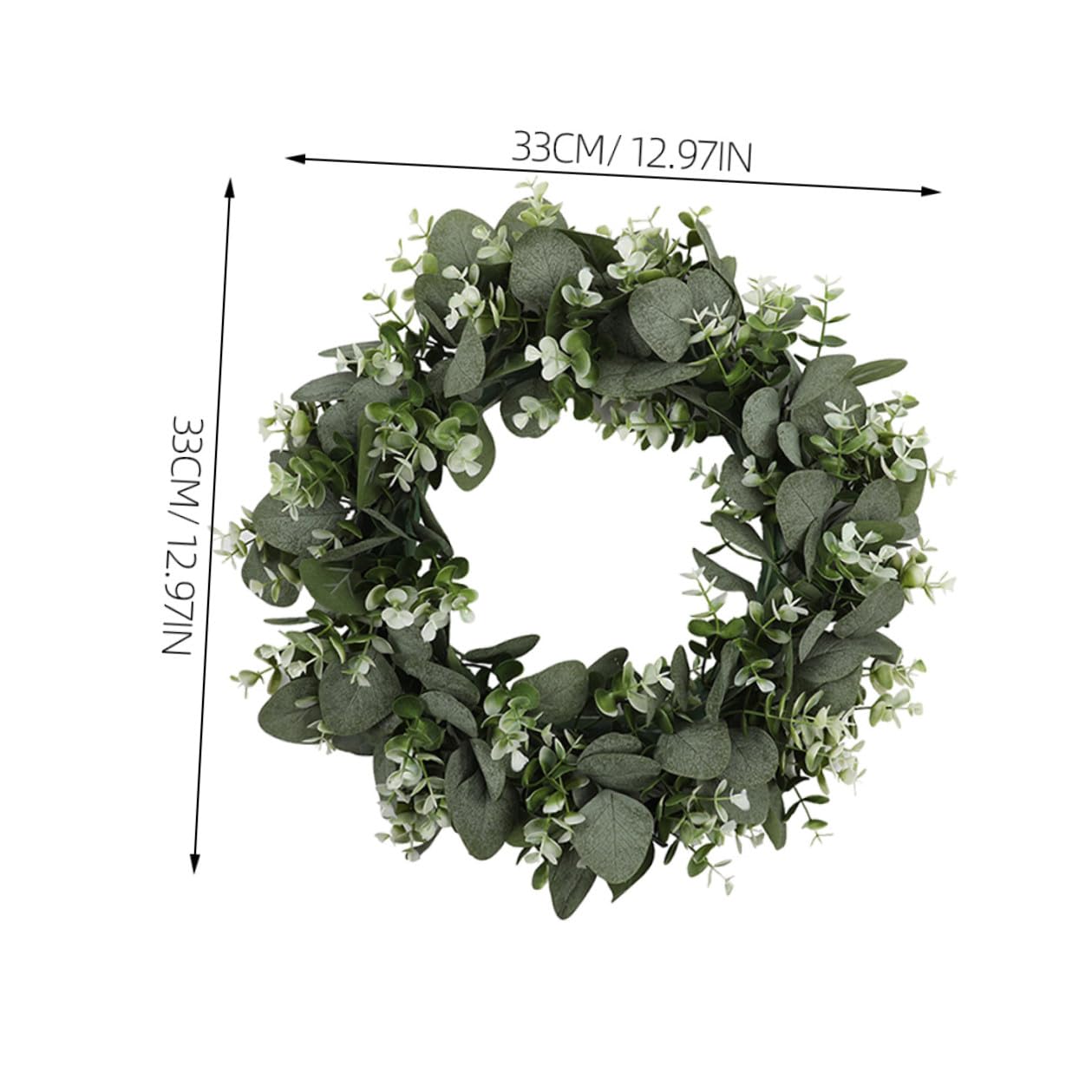 TOYANDONA 2piezas Guirnaldas de Eucalipto para Puerta de Entrada Guirnalda Artificial de Verdes Decoración Colgante de Puerta para Fiestas Navideñas y Hogar