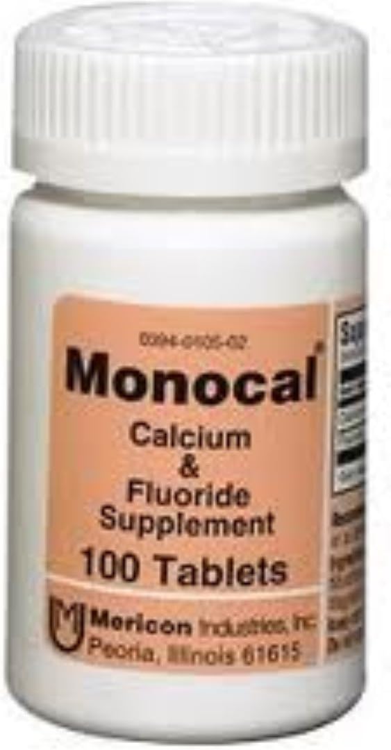 Monocal Calcium and Fluoride Mineral Supplements 100 ea