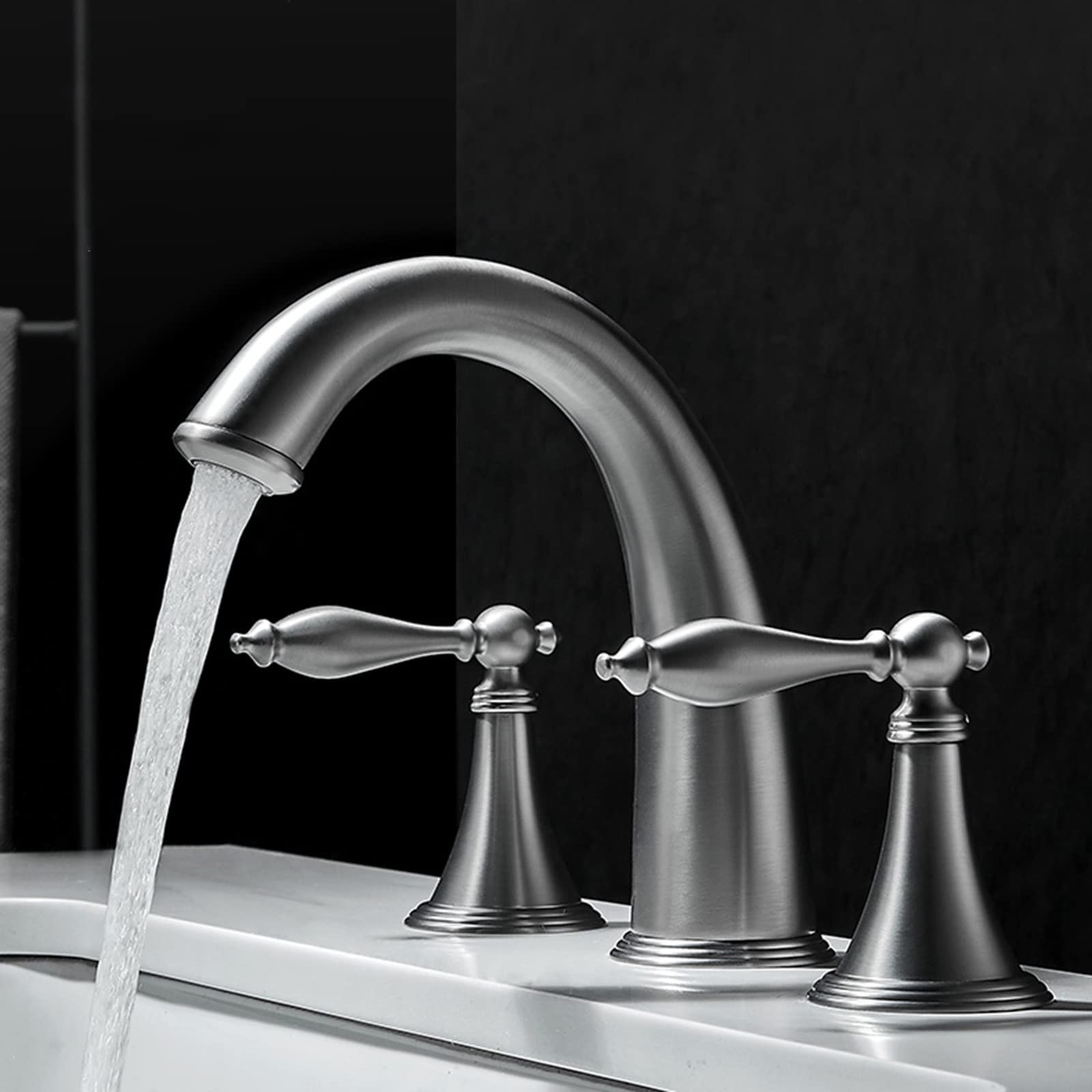 Robinet 3 trous lavabo anti-fuite en laiton pour remplacer un vieux mitigeur