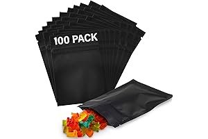 COLSEN Smell Proof Mylar Zipper Candy Bags for Airtight Food Storage