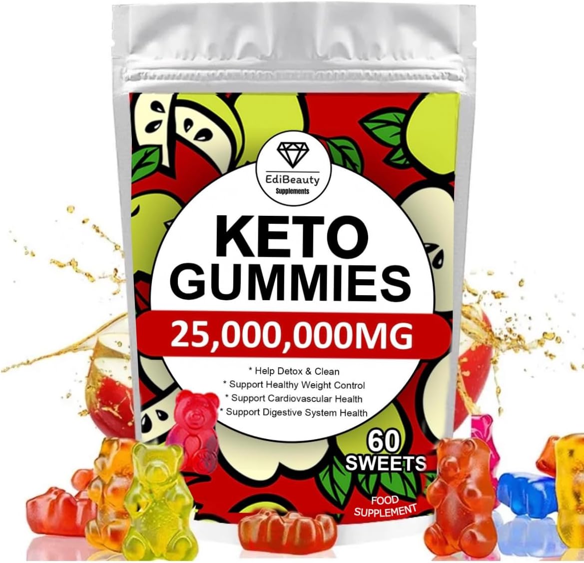 Keto Gummies for Weight & Fat Loss, Belly Fat Loss 60 High Strength