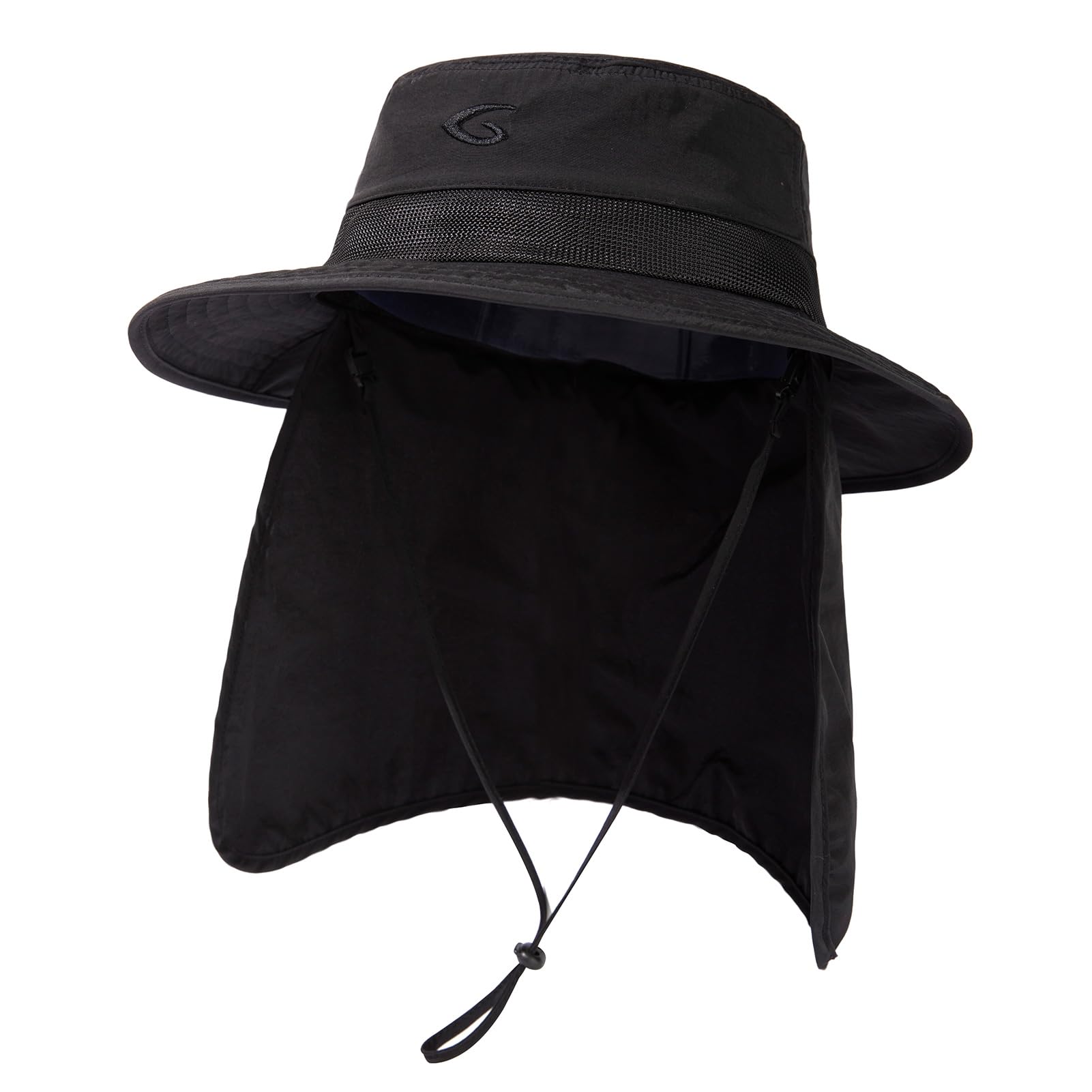 TOP-EX Sombrero de pesca extragrande XL XXL para hombre, con protección UV 50, impermeable, plegable, de malla, con solapa para el cuello, para pesca y senderismo