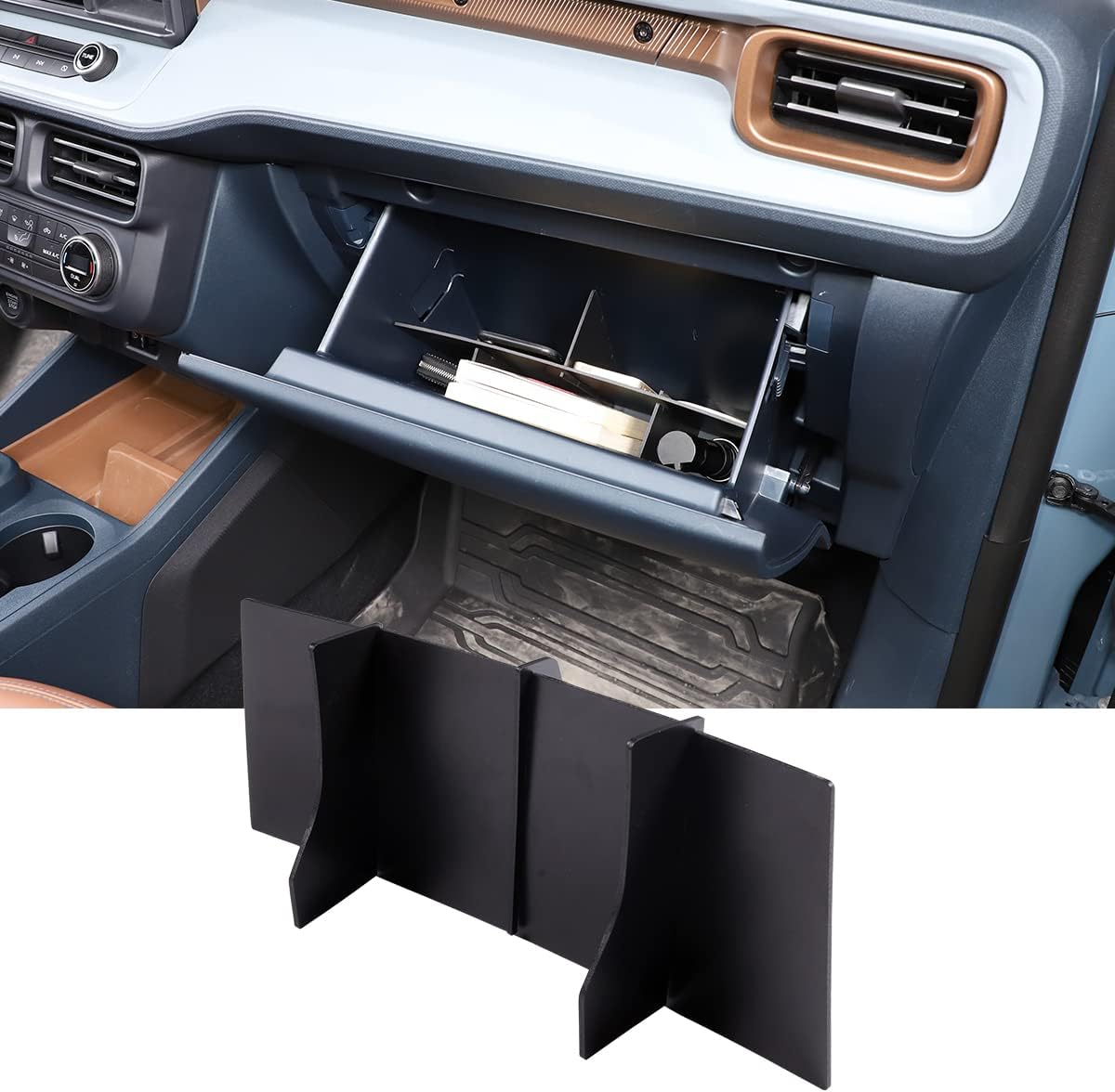 1X Armrest Storage Box Organizer + Glove Box Divider For Toyota - Foto 9