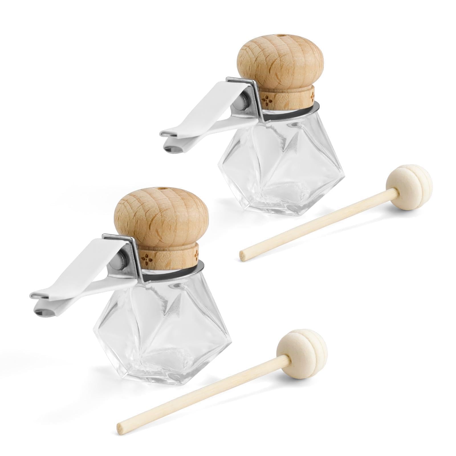 Diffusore Profumo Auto 2 Pezzi 8 ML Bottiglia Elegante Semplice Deodoranti Riempire Profumi