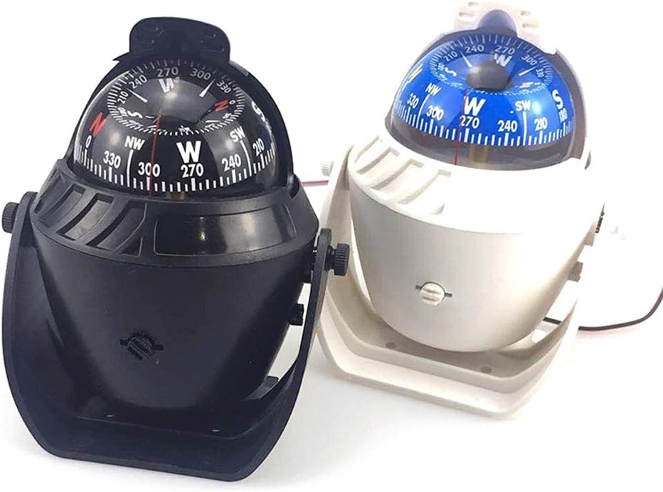 Estink Vehicle Compass, ABS Material, Accurate Navigation, Compact Size 102x94x137mm for Outdoor Activities and Marine Use