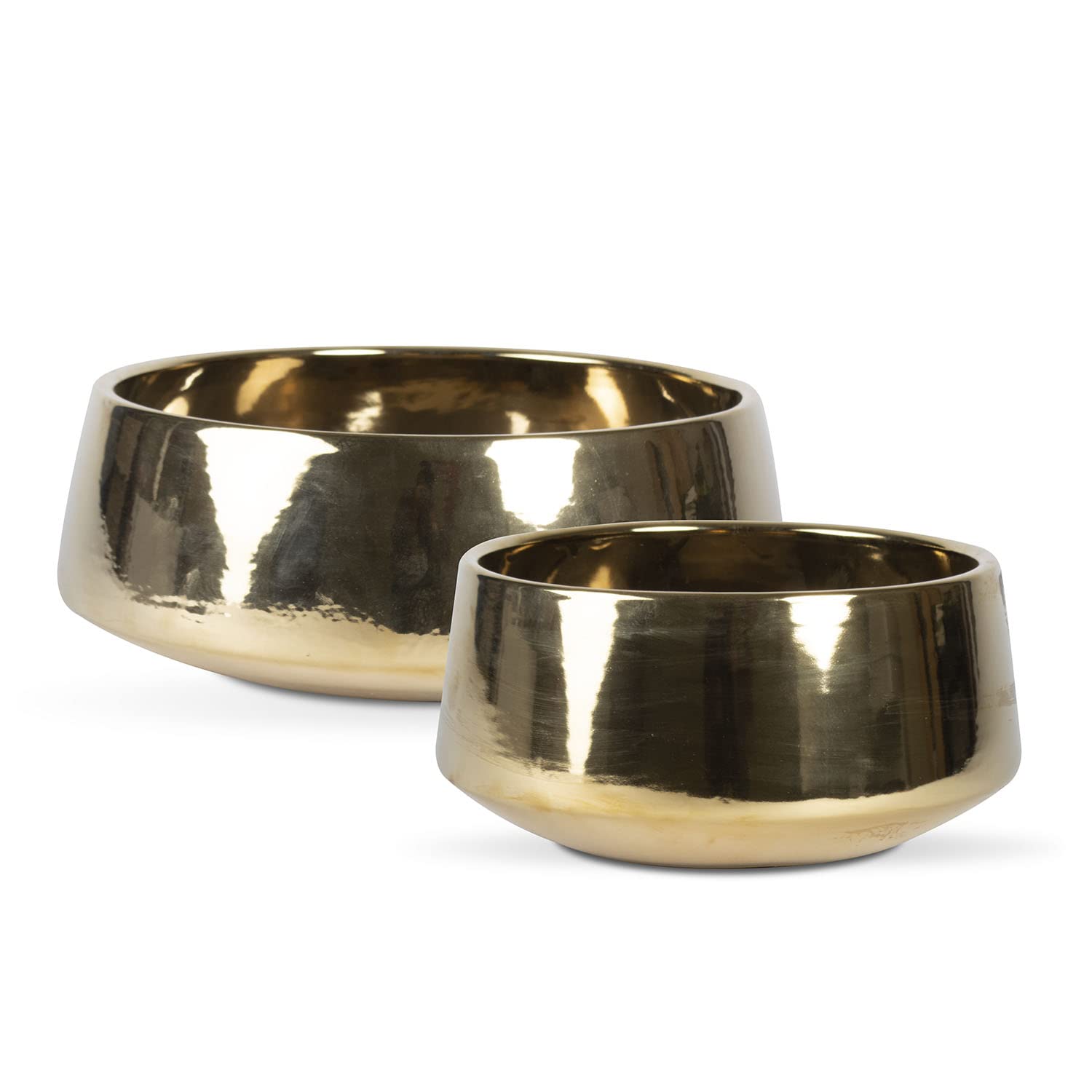 Amazon.com : Round Sleek Gold Ceramic Centerpiece Planter