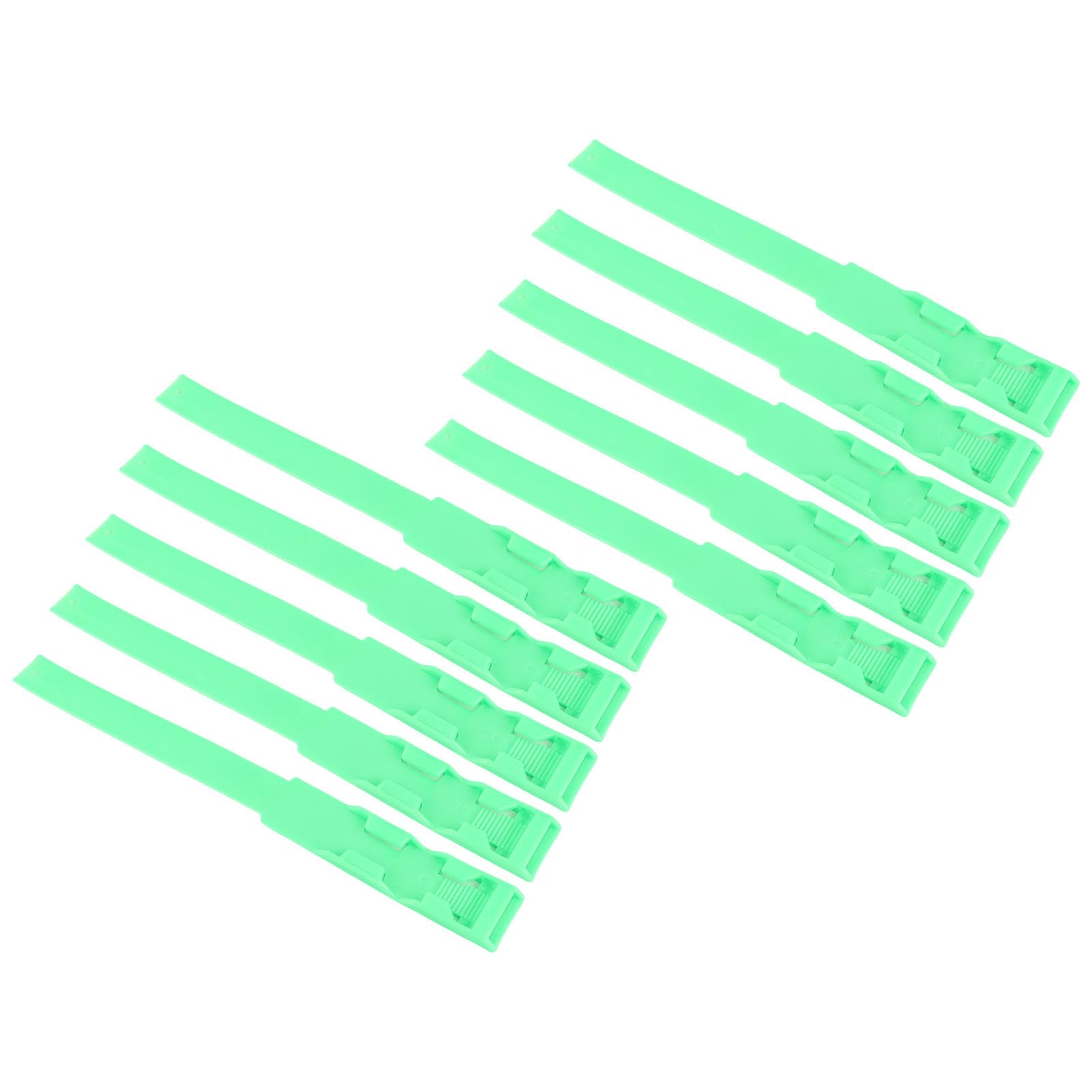 Anneaux de Marquage Colorés pour Bétail, 10 Pièces, Bandes D'identification de Vache en Plastique pour le Bétail (Vert)
