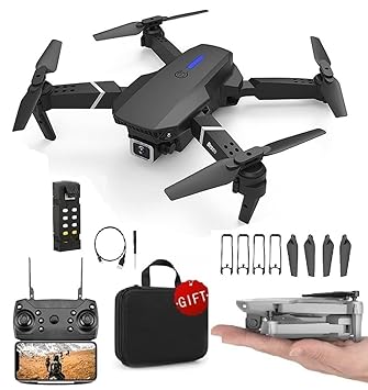 SUPER TOY Remote Control HD WiFi Camera Foldable Drone Quadcopter 1080p 4K Video Recording - 1600mAh Rechargeable Battery