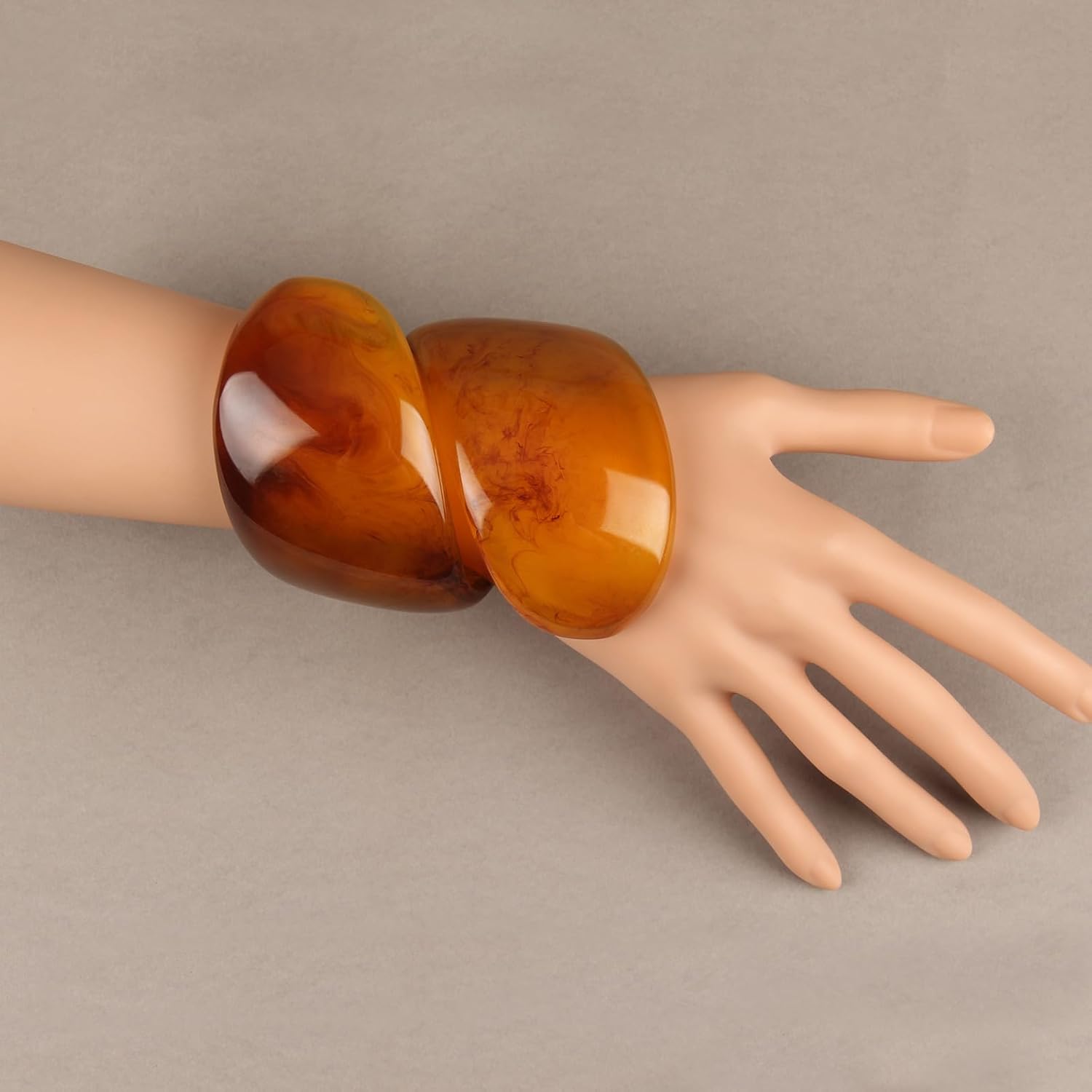 Gold Cuff Bracelet for Women Silver Beaded Bracelets Open Bangle Stackable Stretch Bead Bracelet Boho Jewelry Gifts for Wife Couple - Image 2