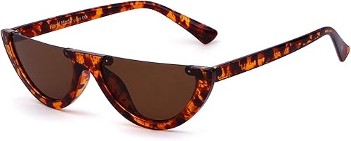 GIFIORE Gafas de sol semi sin montura vintage retro medio redondas