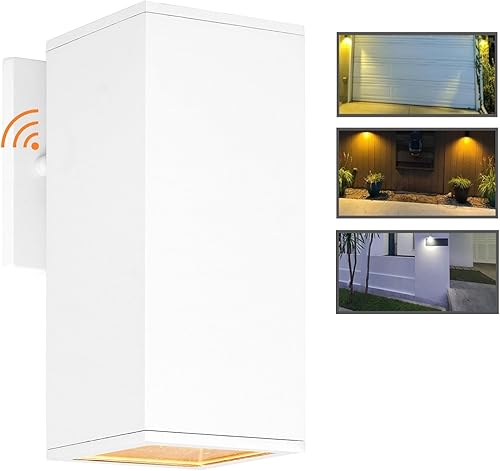 ZUUKOLE Aplique de pared al aire libre del atardecer al amanecer, luz exterior Listado ETL, aluminio antioxidante, impermeable, montaje en pared, ZUUKOLE Aplique de pared al aire libre del atardecer al amanecer, luz exterior Listado ETL, aluminio antioxidante, impermeable, montaje en pared,