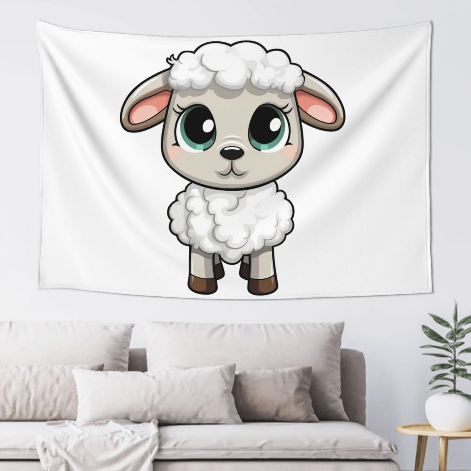 FodPand Lamb Tapestry for Bedroom Aesthetic, Wall Hanging Tapestries Art Decor Backdrop Wall Tapestry for Dorm Living Room Funny Poster Party Banner Background 40" X 60"