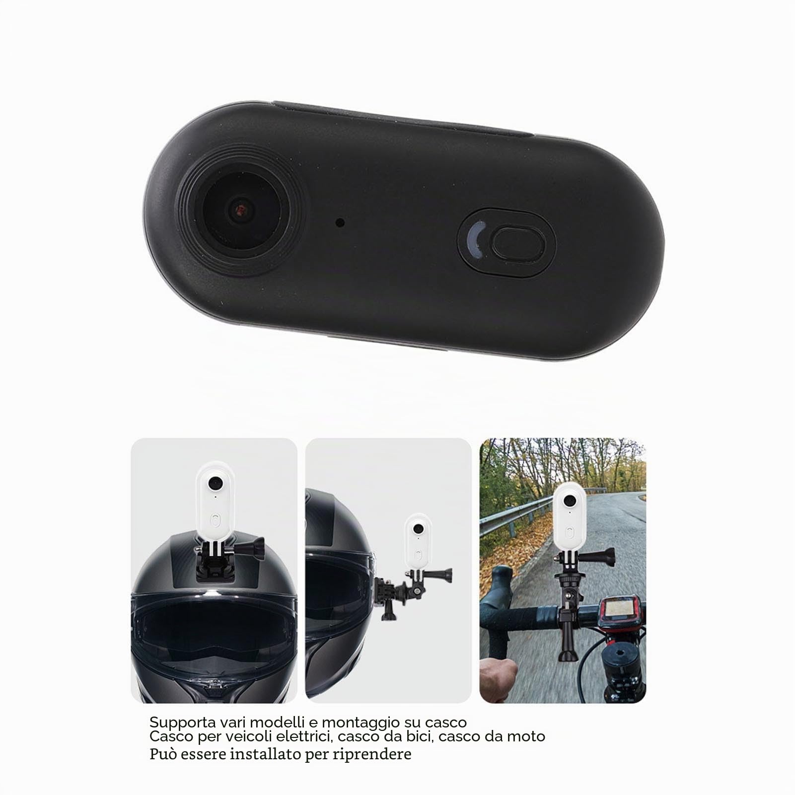 Bewinner Mini Videocamera 1080P HD, Action Camera Magnetica Indossabile con Clip Posteriore, Videoregistratore per Collare per Animali Domestici, Videocamera per Vlogging su Casco per