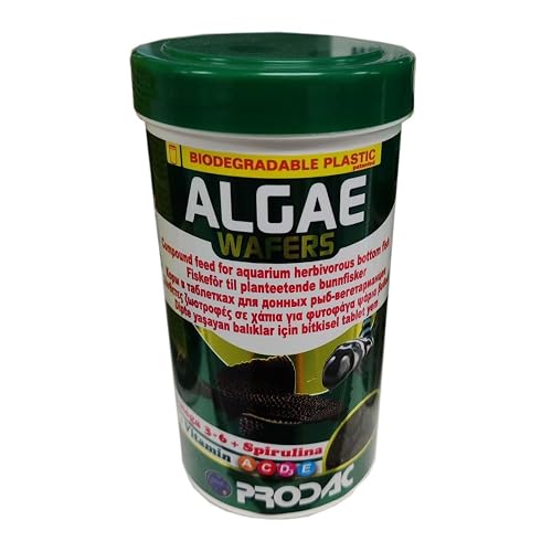 prodac Algae Wafers 250ml, alimento para Peces de Fondo Vegetarianos