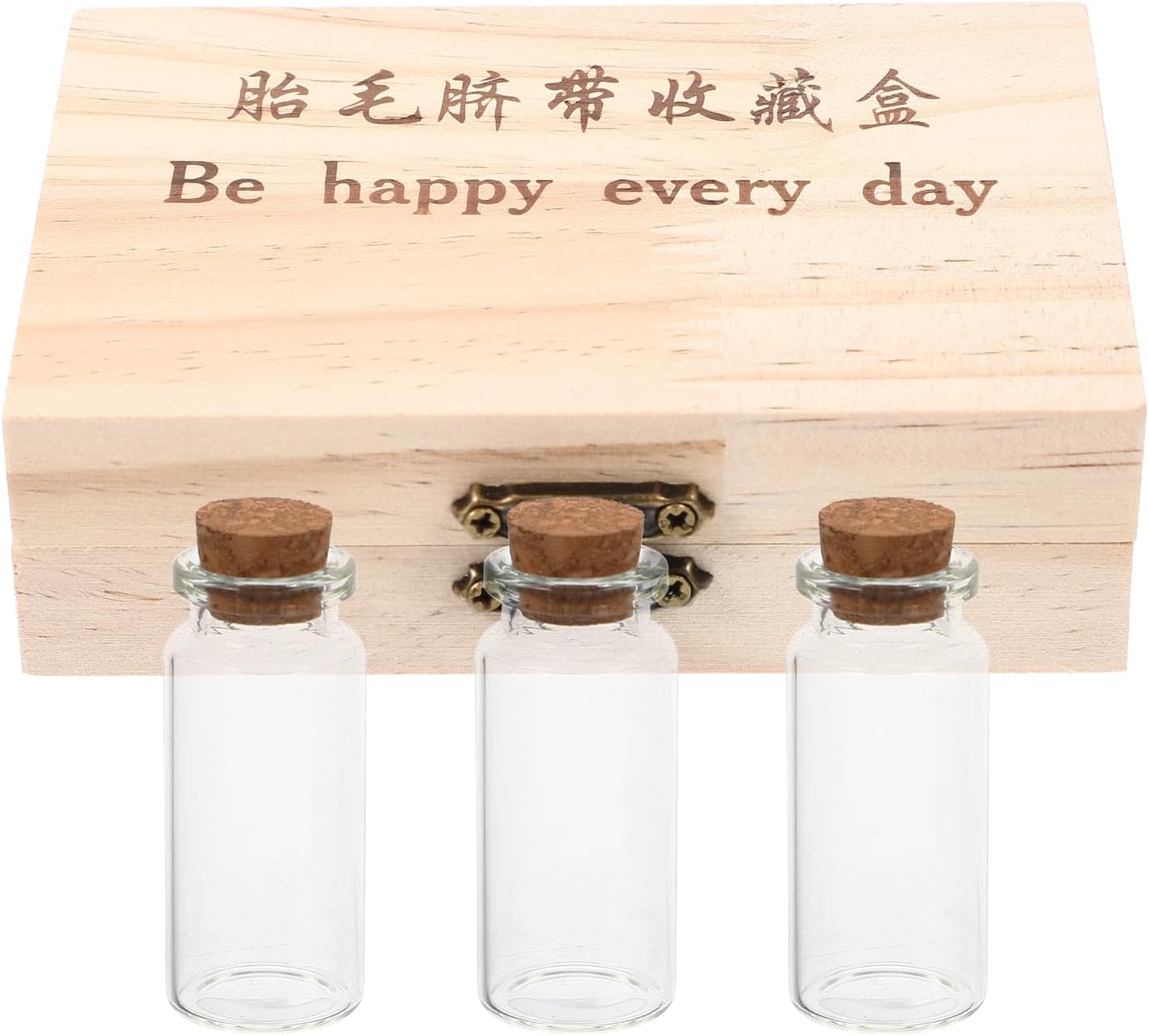 IMIKEYA Box Lanugo Umbilical Cord Preservation Wooden