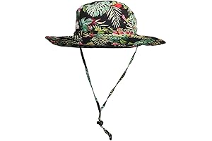 Bucket Hat Wide Brim Tropical Hat UV Protection Sun Hat Boonie Hats...