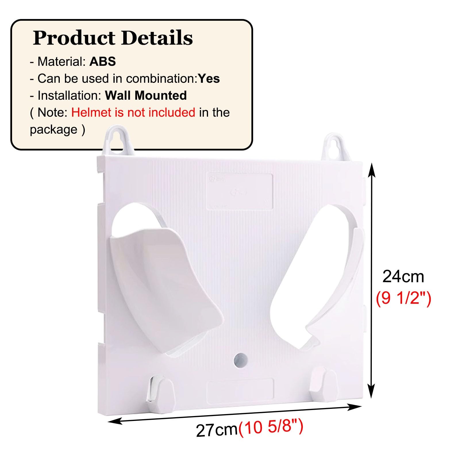 Soporte para Casco de Seguridad Soporte Empalmable para Casco Sin Taladrar, Organizador para Casco de Construcción, Soporte para Casco para Oficina en Casa, Ahorra Espacio(White,20pcs)