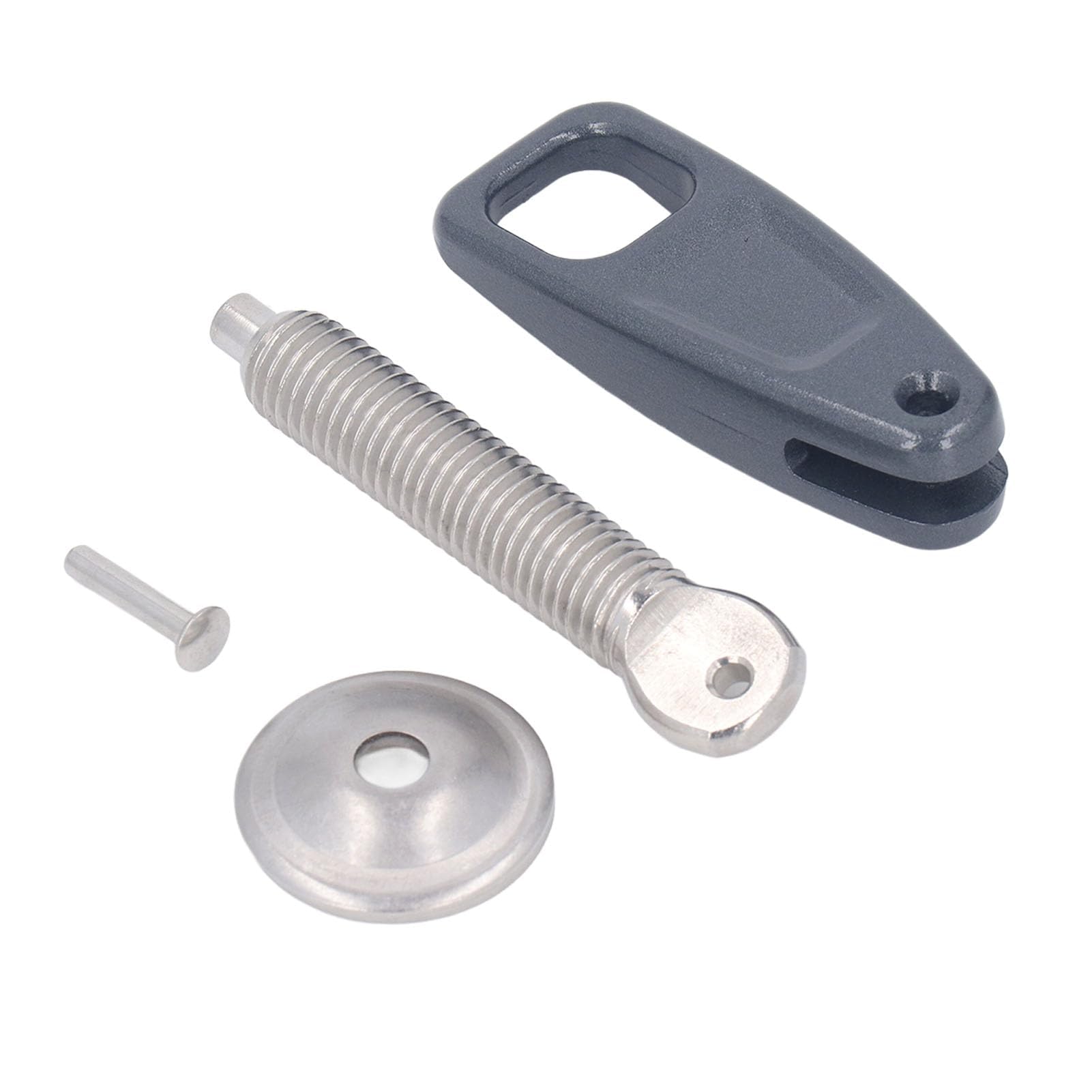 HERCHR Outboard Engine Transom Clamp, 663 43118 648 43114 01 Boat Motor Transom Clip Stainless Steel Aluminum Screw Handle Assembly for 15HP 30HP 40HP Outboard Motor Clamp Screw and Handle Set