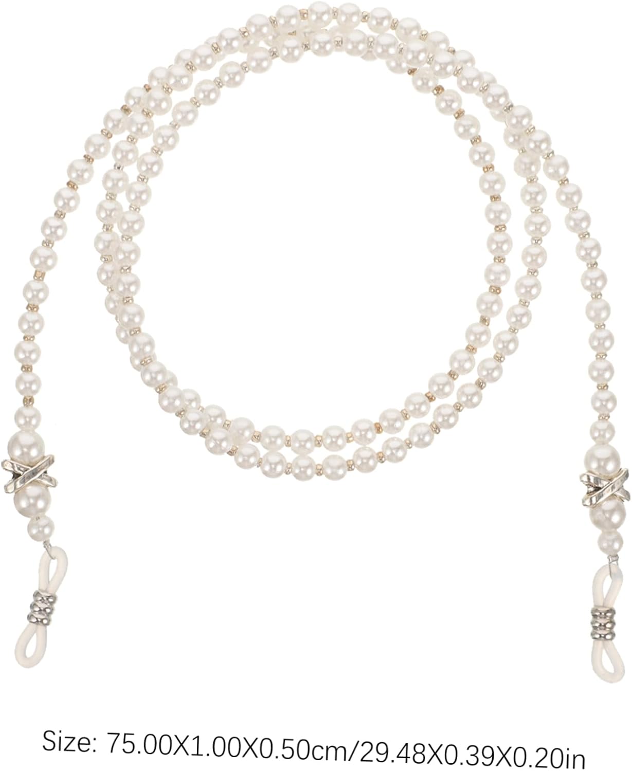 Holibanna Stylish Beaded Eyeglass Chain for Women Durable Sunglasses Strap with Imitation Pearls Accessory for Travel and Daily Activities Keeps Eyewear Secure and Fashionable