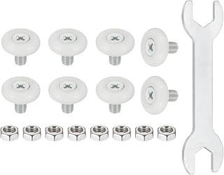 uxcell 19 mm Drawer Rollers Wheel Cabinet Positioning Sliding with Screw Wrench for File Document Drawers Craft Replacement Parts White, 8 Pcs