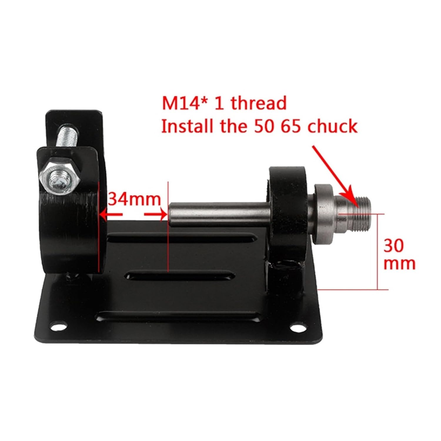 3/4 Jaw Lathe Chuck Self-Centering Seat Stand Holder 50mm 65mm 80mm Mini Collet Accessory(75mm 4 jaw)