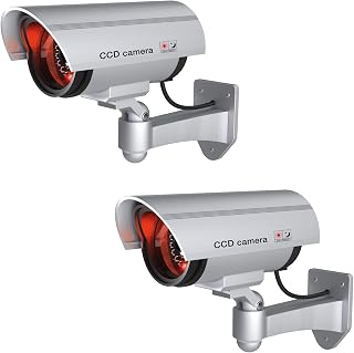 Vinsh Enterprise Dummy Security Camera with Flashing Red LED – Fake Bullet CCTV Camera Waterproof Outdoor Indoor Surveilla... Price In India