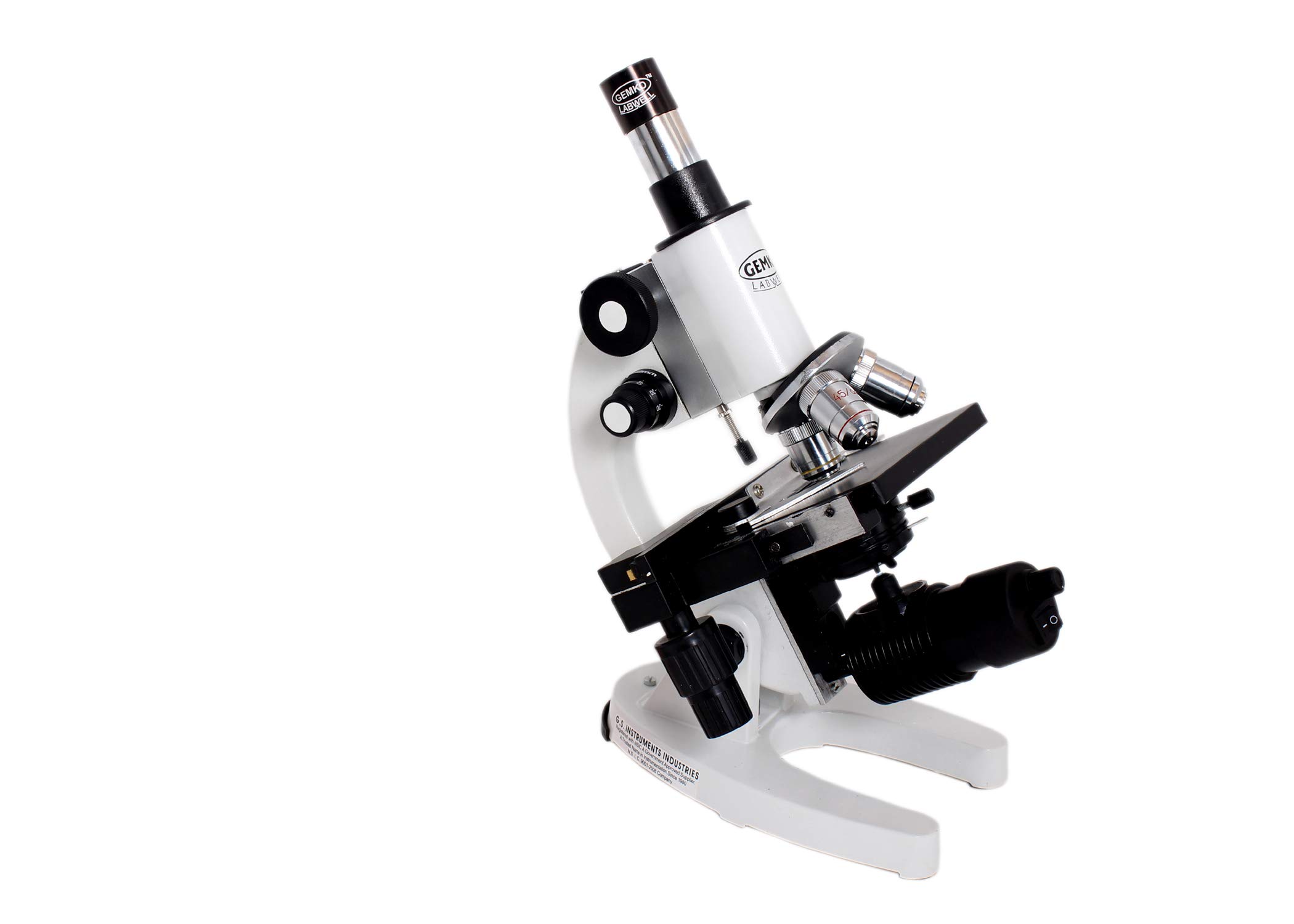 GEMKO LABWELLG-S-725-93 Metal White 675X Lab Microscope with Led Light