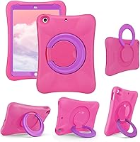 Vista 10 de NLR FUN Pepkoo Funda para niños para iPad, cubierta a prueba de golpes para iPad de 9.7” de 6ª/5ª generación (2018/2017) / iPad Air 2 / iPad Air