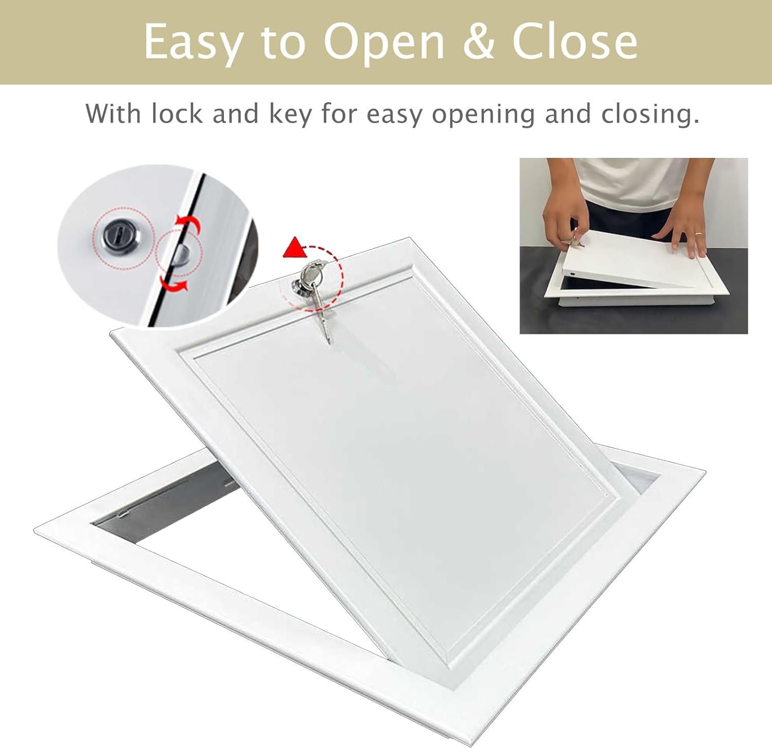 Metal Access Panel 14x18 Inch | Wall/Ceiling Access Door for Plumbing & Cable | Inspect Hatch for Easy Access (35x45cm) - Perfect for Home & Commercial Use