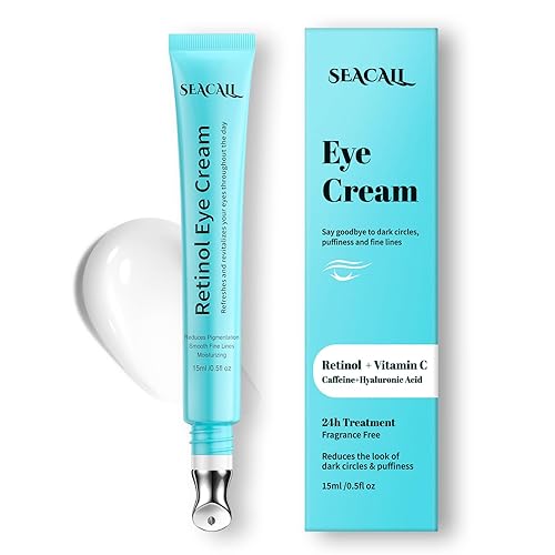 Crema de ojos con retinol, suero para ojeras e hinchazón, antienvejecimiento, crema para debajo de los ojos con ácido hialurónico y cafeína para