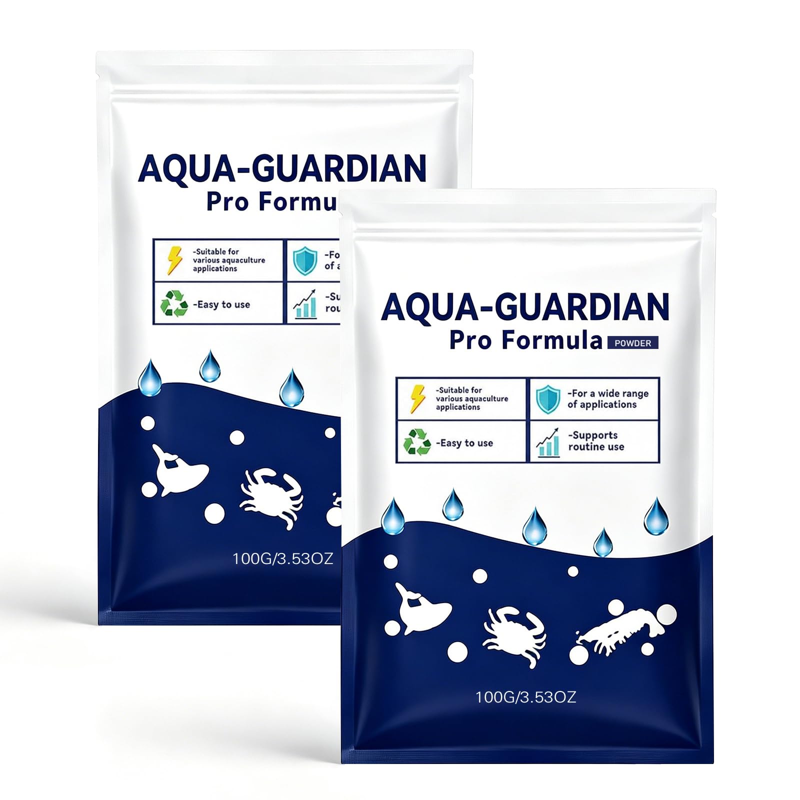Photo 1 of 2 PCS Aqua Guardian Pro Formula for Pond, Aquatic Care Powder for Pond and Aquarium, Easy Mix Water Care Support for Fish, Shrimp & Crab, Maintenance Friendly Pond Water Treatment (2)
