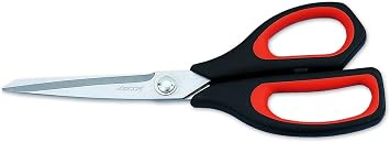 Arcos Kitchen Scissors 8 Inch Stainless Steel. Scissors for Meat Use. Polypropylene Handle and 235 mm Blade. Series Prochef. Black and Red Color
