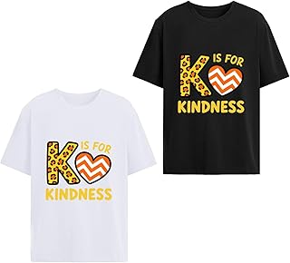 Unity Day K is for Kindness 2pcs Tshirts Set Womens Funny