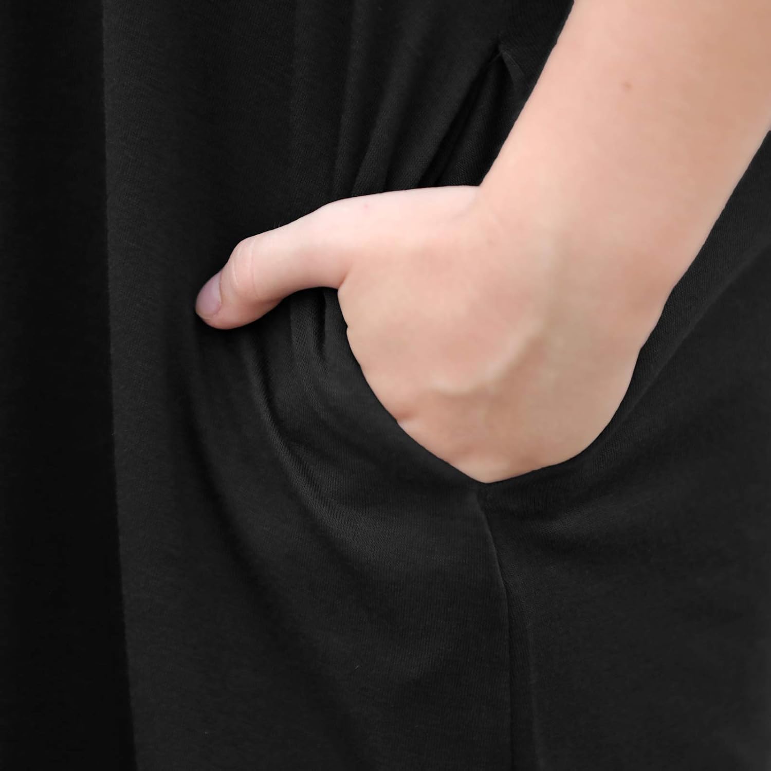 GORLYA Girl's Summer Casual Loose Tank Swing Midi Cute Shift Dress with Pockets for 4-14T Kids - Image 6